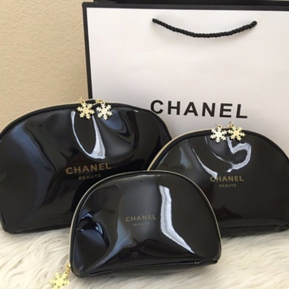 CHANEL Set of 3 New Cosmetic Trio Make-up Bags Pouches - Picture 1 of 5